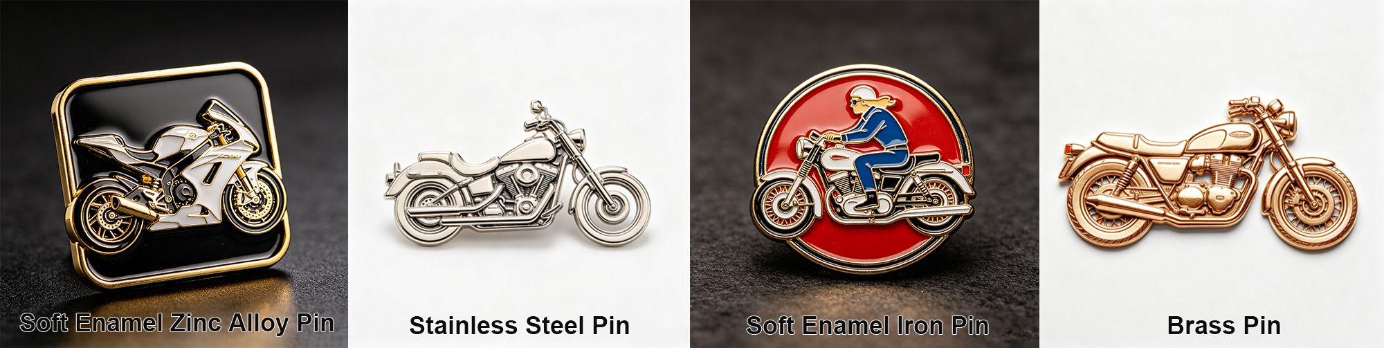 Personalized Motorcycle Club Badges on Various Materials