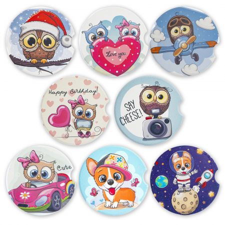 Sottobicchiere in ceramica assorbente per auto. - Spedizione veloce, sottobicchieri in ceramica durevoli per auto.