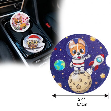 Sottobicchieri per portabicchieri in ceramica riutilizzabili per auto.