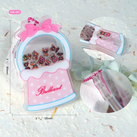 Affordable Acrylic Gachapon Machine Shaker Keychains.