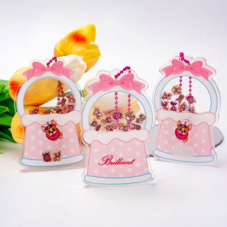 Wholesale Acrylic Gacha Shaker Keychains.