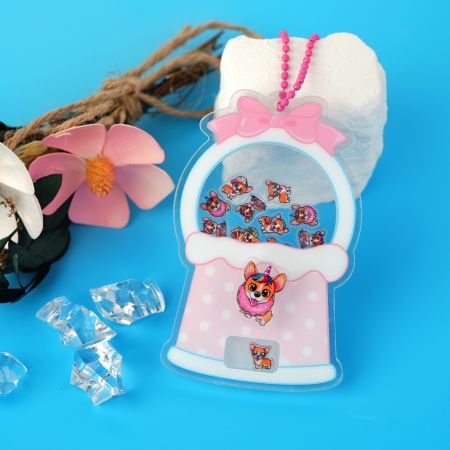 Animal Acrylic Capsule Machine Keychains.