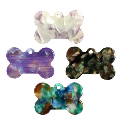 Etiqueta de acrílico personalizada con logo impreso y etiqueta para perros.