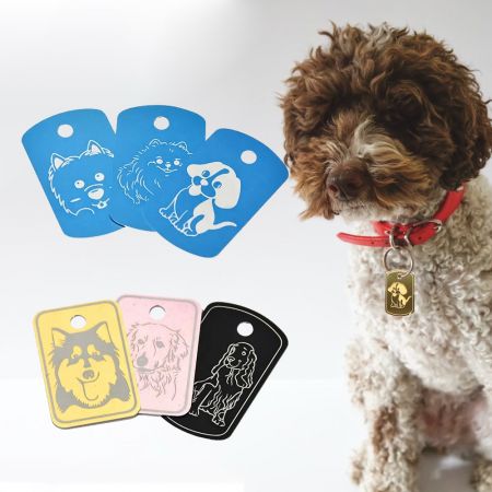 Fabricante de etiquetas para mascotas de acrílico personalizadas.