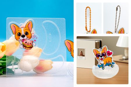 Portable and Versatile Acrylic Rocking Stand Keychains
