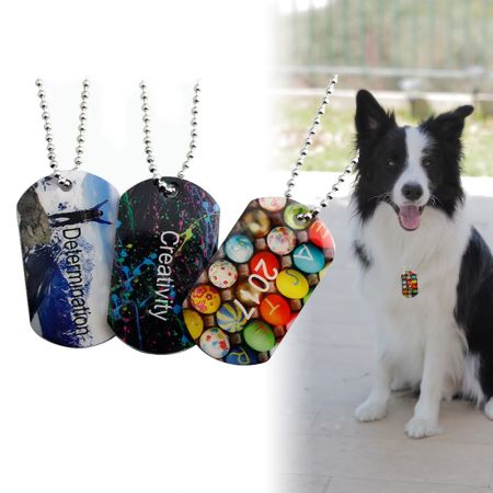 Targhetta per animali domestici in alluminio personalizzata.