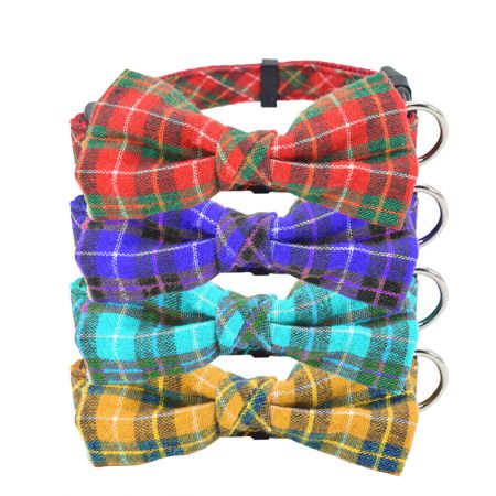 Red PU Leather Cat Bow Tie Collar.