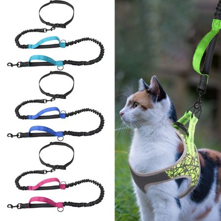 Guinzaglio Bungee per Gatti Marrone.