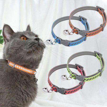 Neoprene Cat Collar with Bell.