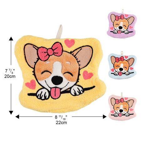 Serviettes douces personnalisées avec boucle de suspension.