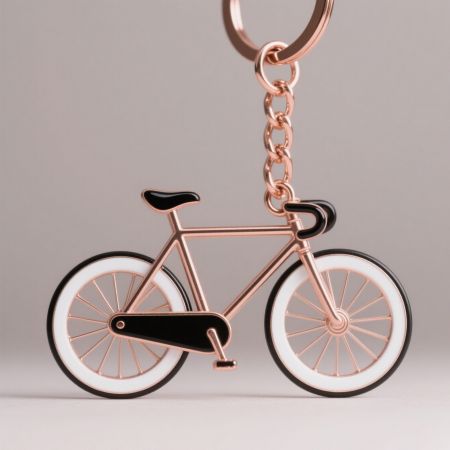 Porte-clés de vélo avec logo personnalisable.
