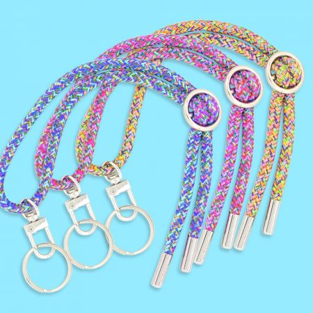 Lanyard Anyaman Kustom Berkualitas Tinggi.