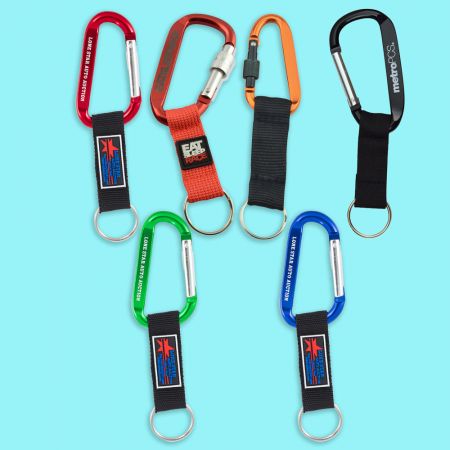 Móc chìa khóa dây đeo carabiner cá nhân hóa.