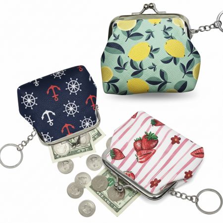 Affordable Personalized Key Coin Pouches.