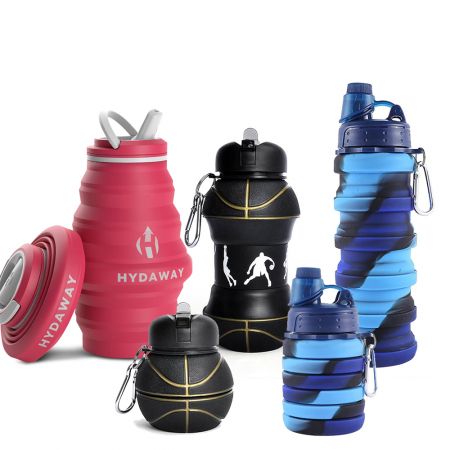 Individuelle zusammenklappbare Wasserflasche - Anpassbare zusammenklappbare Trinkflasche