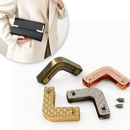 Custom Corner Protector - Plated Metal Corner Guard for Bag Edge Reinforcement