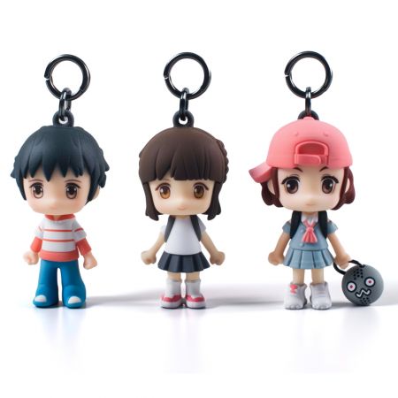 軽量カスタム立方体キャラクターソフトPVCキーホルダー。