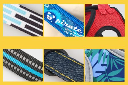 Multiples matériaux et accessoires pour harnais de chien rembourré en gros.