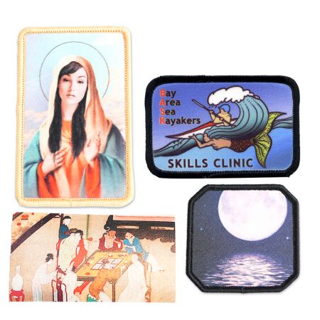 Patches sublimés en couleur pleine personnalisés.