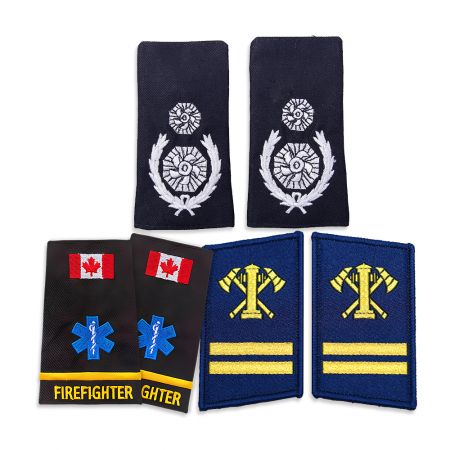 Hombrera Bordada Personalizada para Bombero. - Hombreras Bordadas Personalizadas para Uniforme de Bombero.