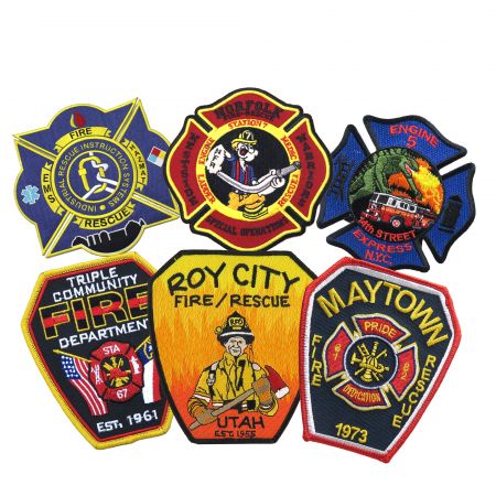 Parche de bordado de bombero personalizado - Fabricante de parches bordados de bombero personalizados