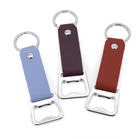 Ouvre-bouteille en cuir véritable pour bière personnalisé.