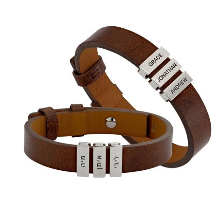 Hochwertiges maßgeschneidertes Lederarmband.