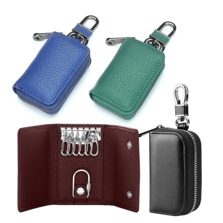 Custom Leather Key Case - Leather Key Ring Wallets Manufacturer