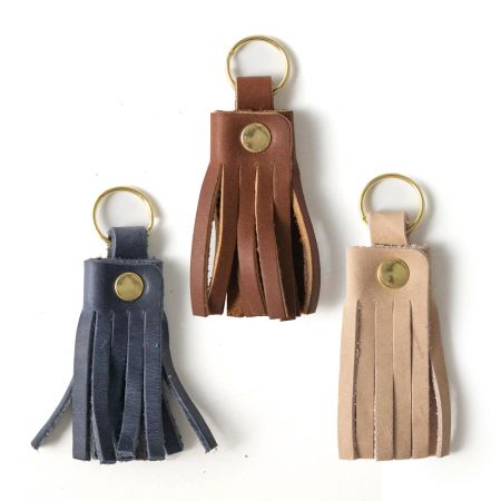 Custom Leather Keychain Handbag Tassel.