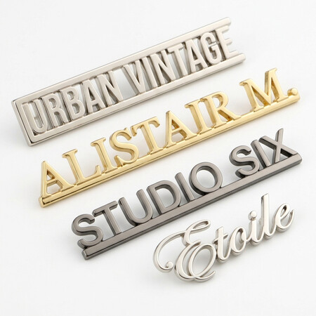 Alphabet Metal Ornament for Bag Hardware Decoration.