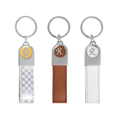Custom-Branded Leather Keychains.