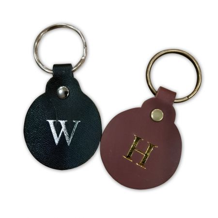 Personalized Logo Leather Key Fobs.