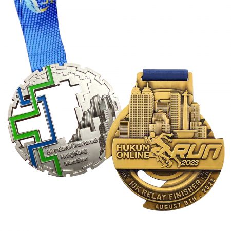 Médailles de match de trophée de marathon avec logo 3D personnalisé.