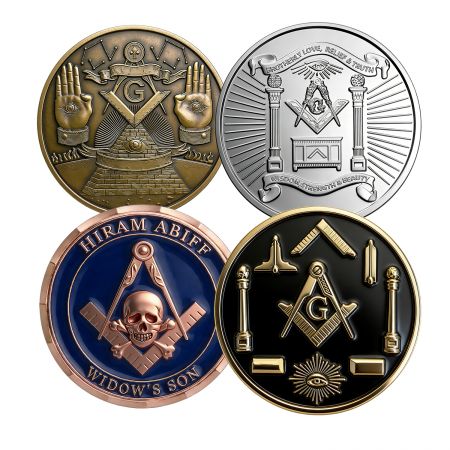 Factory Direct Custom Masonic Coins Tokens.