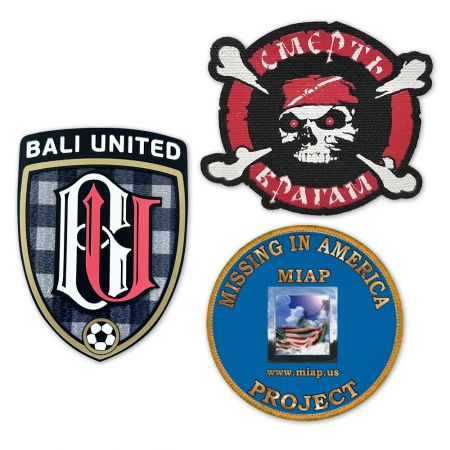 Patches en tissu imprimés offset personnalisés.