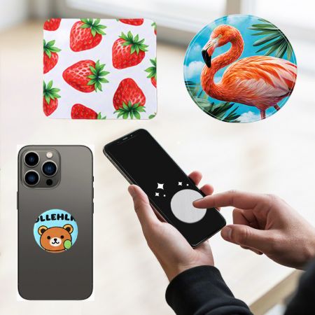 Custom Phone Screen Cleaner Sticker - Personalized Cell Phone Screen Cleaner Stickers