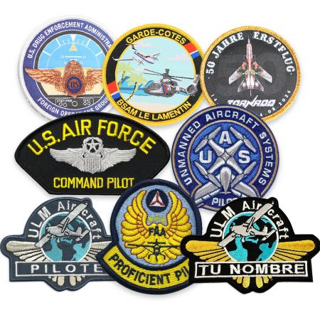 Parche de bordado de piloto personalizado. - Parche de bordado de piloto personalizado.