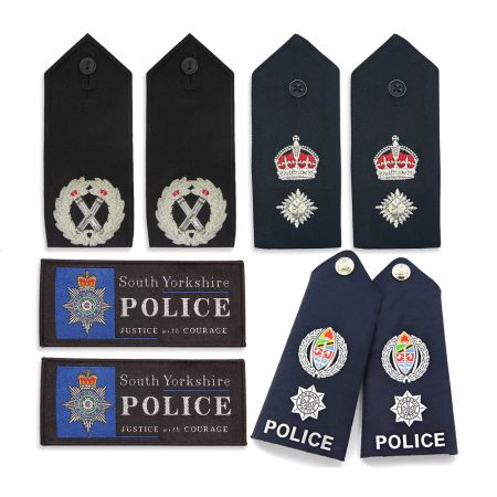 Epaulette de bordado personalizada de policía. - Epaulettes personalizadas para la aplicación de la ley.