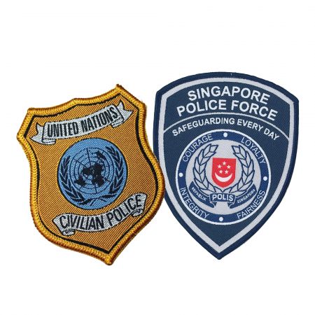 Custom Merrowed Border Police Woven Patch.
