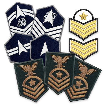Insignia de Bordado de Rango Personalizada - Insignia de Bordado de Rango Personalizada para Uniforme de Policía