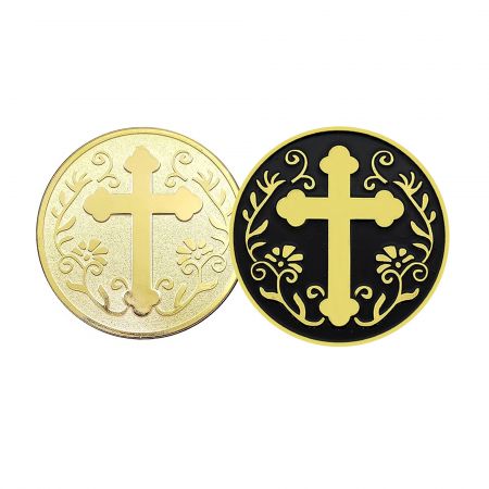Pièces de défi chrétiennes premium.