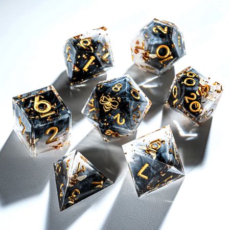 Conjunto de Dados de Resina com Folha de Ouro Preto.