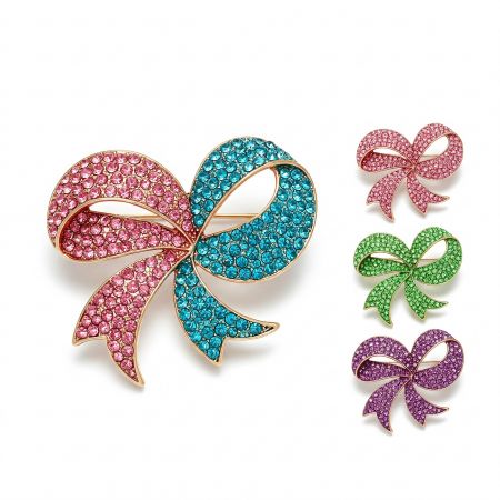 Personalized Ribbon Rhinestone Pin.