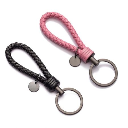 Llave de cuero estilo cuerda personalizada y duradera.