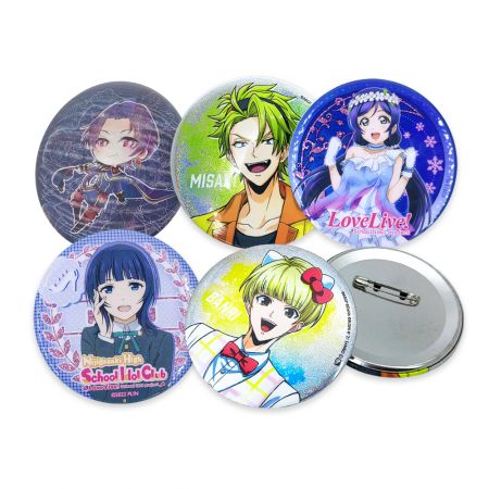 Tombol Pinback Bulat Kustom.