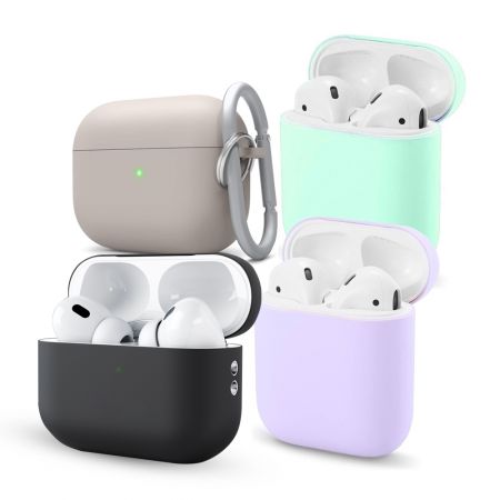 Benutzerdefinierte Silikon-Airpods-Hülle mit Schlüsselanhänger.