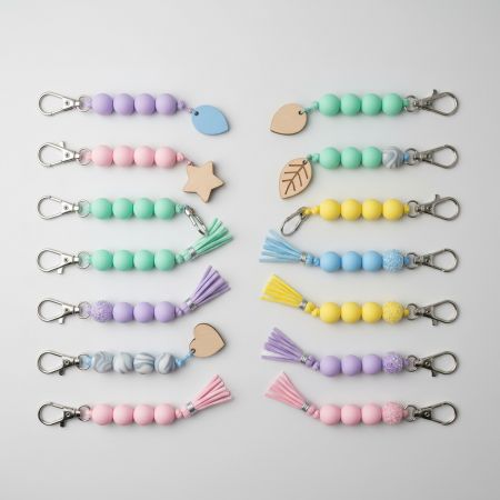 Fornecedor de Chaveiros de Pérolas de Silicone Personalizados.