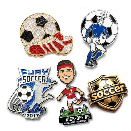 カスタムサッカーピン - カスタムロゴ付きサッカーピン