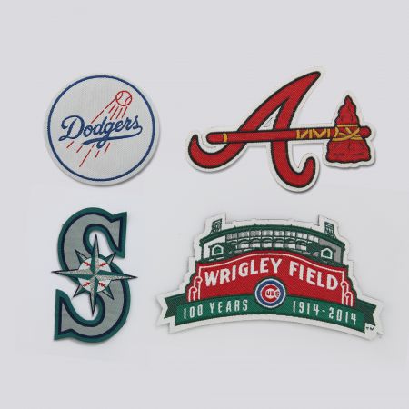 Maßgeschneidertes gewebtes Emblem für Sportteams.
