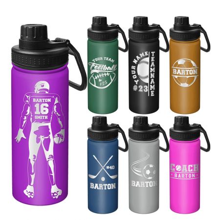 Bouteilles de sport étanches.